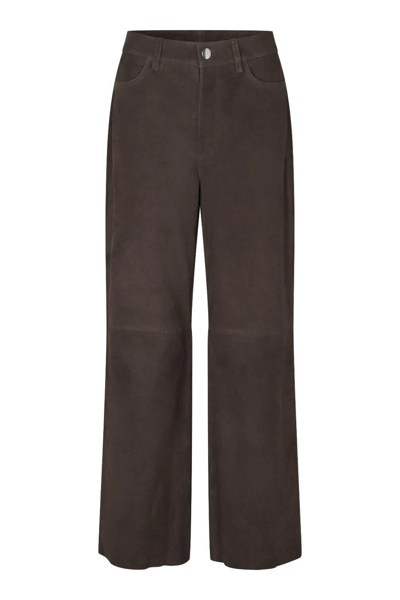 Second Female - Zonie Suede Jeans 60997 - 6156 Demitasse