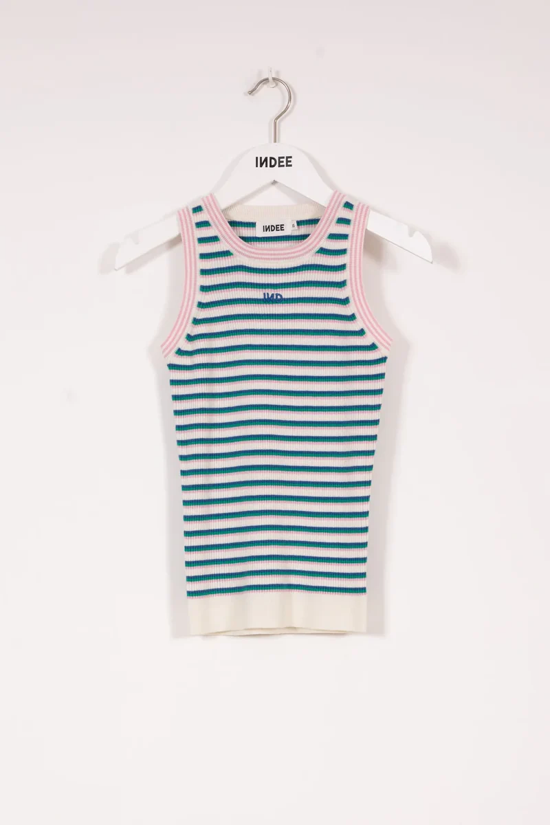 KNITTED TANK TOP WITH STRIPES