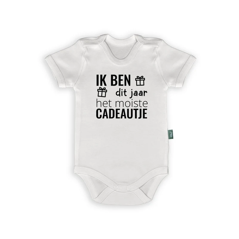 Rompertje met Tekst "Ik Ben Dit Jaar Het Mooiste Cadeautje" – Origineel Cadeau voor Geboorte of Feestdagen