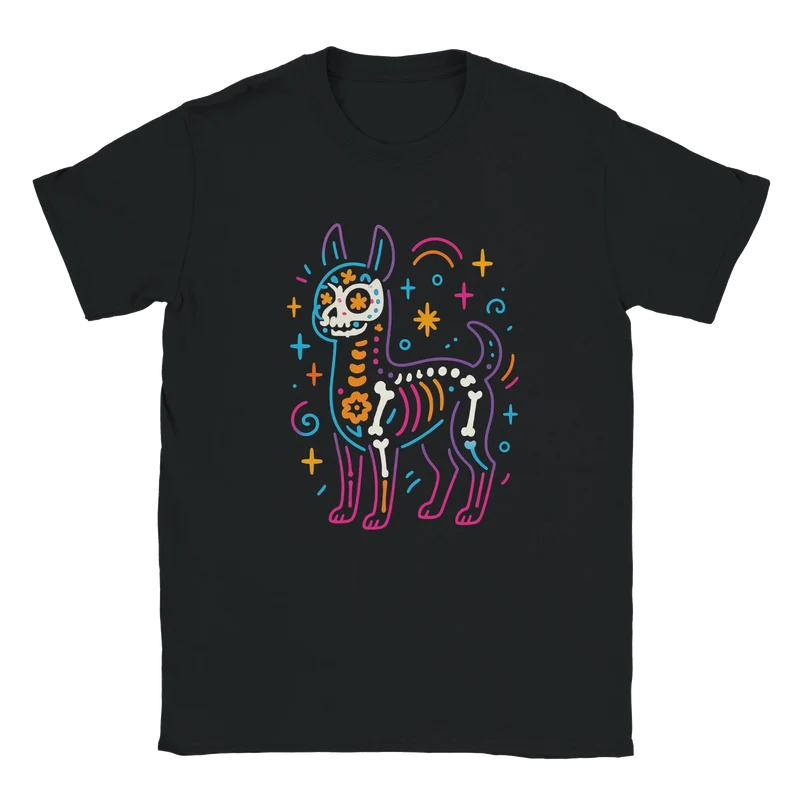 T-shirt - Neon Llama Muerta