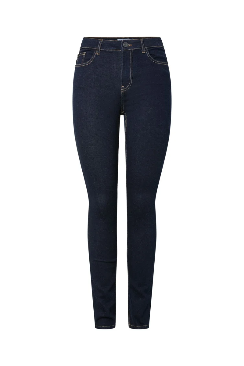 Pieces - Pcdaisy Skinny Jeans - 5039521 Dark Blue Denim Rinse
