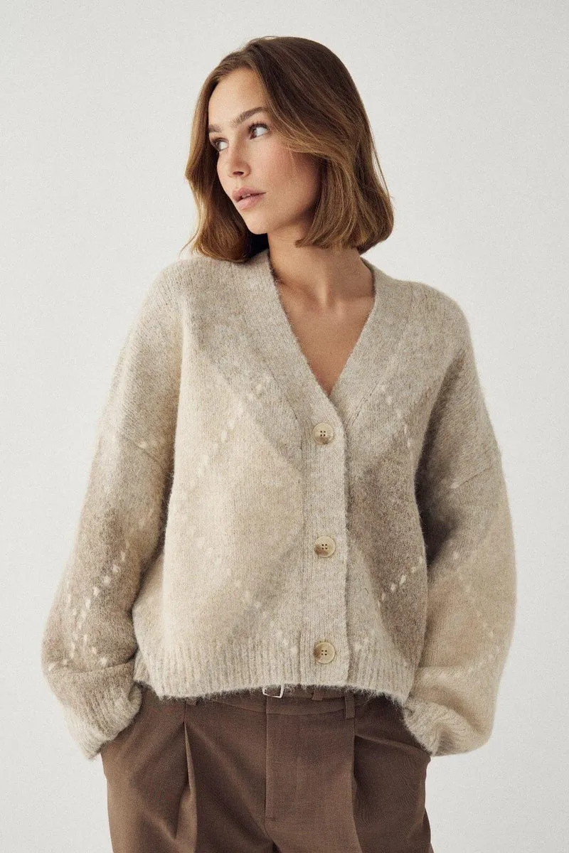 Noella - N-Laiana Knit Cardigan 14670002 - 650 - Beige Mix