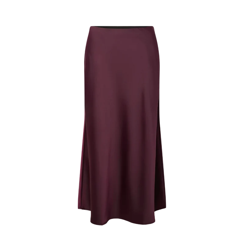 YASPella Highwaist Midi Skirt - Fig