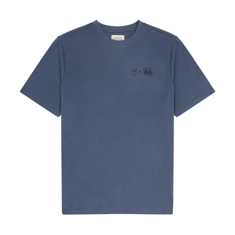 Back Print T-Shirt - Vintage Indigo
