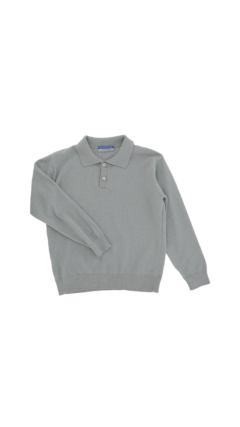 KNITTED POLO SWEATER