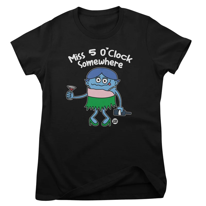 Miss 5 o'clock Somewhere - ToddArt Girly Tee