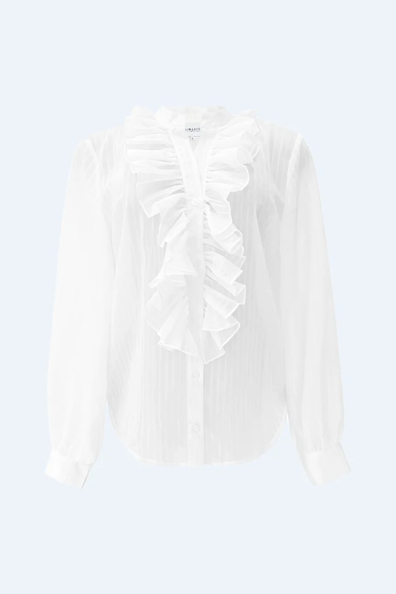 Liberte - Filippa Ls Frill Shirt 22483 - White