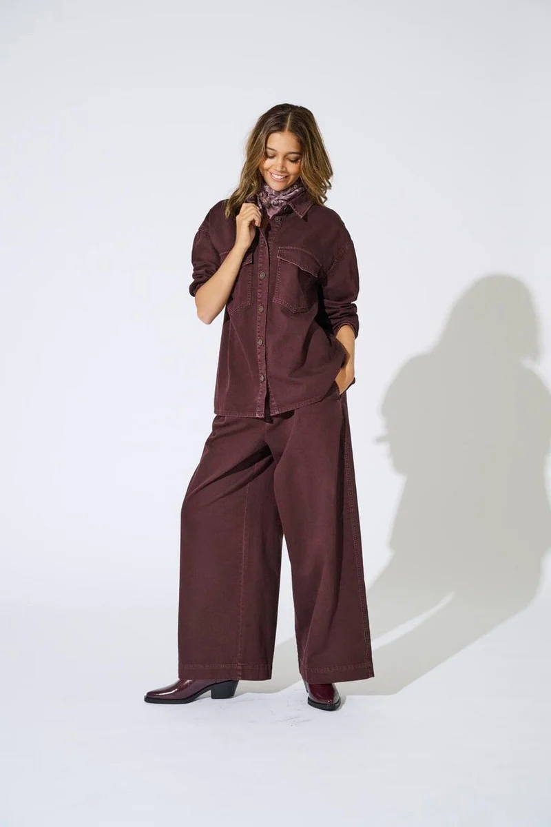 Only - Onlsilla L/S Shacket Cc - 5044817 Fudge