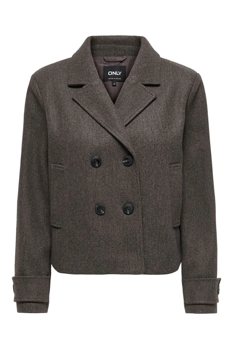 Only - Onlfreja Short Db Jacket - 5194162 Coffee Bean Melange