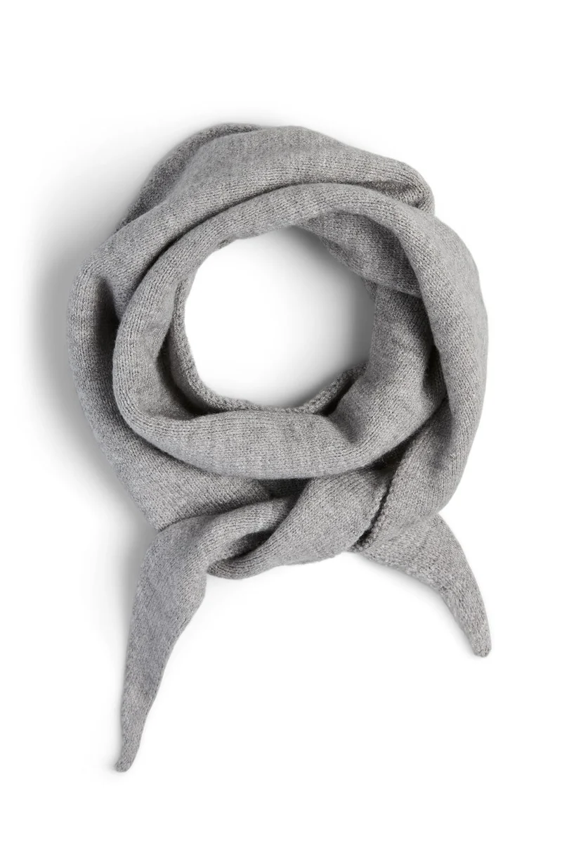 Pieces - Pckomma Triangle Scarf - 4824172 Medium Grey Melange