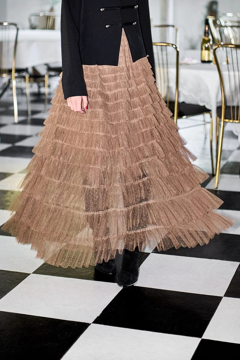Black Colour - Bcangelina Mesh Skirt 40965 - Latte