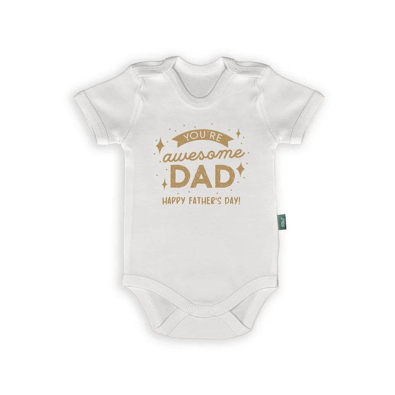 You're Awesome Dad Romper – Origineel Vaderdag Cadeau met Tekst Happy Father's Day