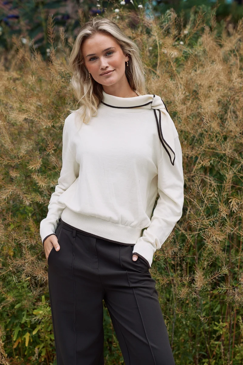 Neo Noir - Sylena Stitch Knit 169678 - 124 - Ivory
