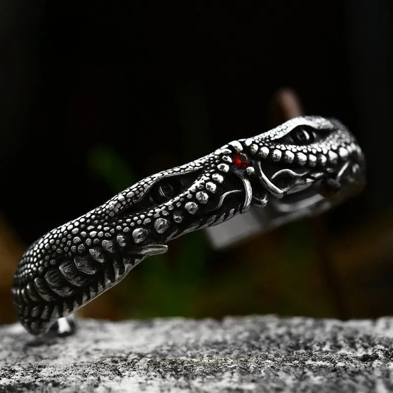 Punk Snake Open Armband för män