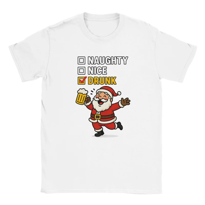 T-shirt - Naughty, Nice, Drunk