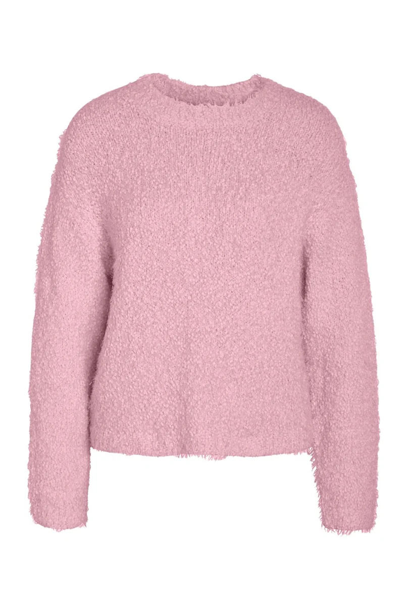 Noisy May - Nmsassy L/S O-Neck Knit - 5099671 Romance Rose