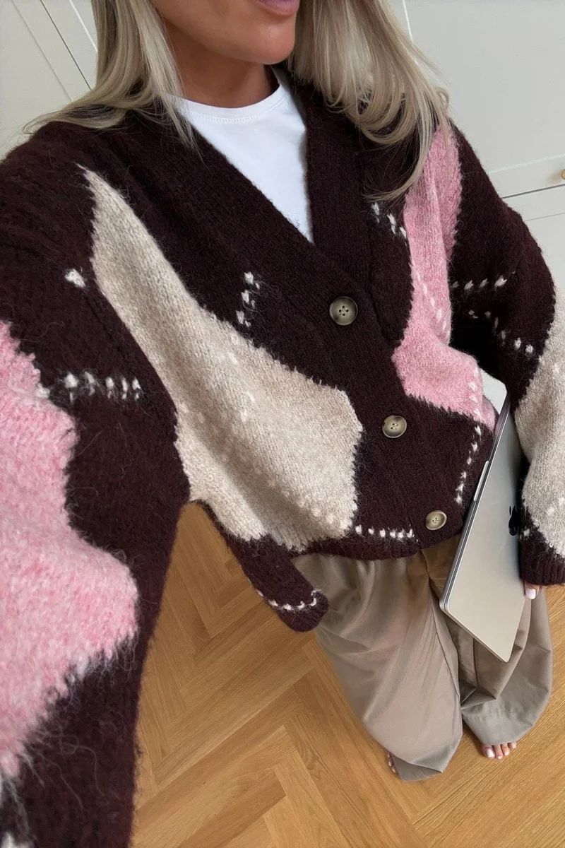 Noella - N-Laiana Knit Cardigan 14670002 - 1470 - Winetasting Mix