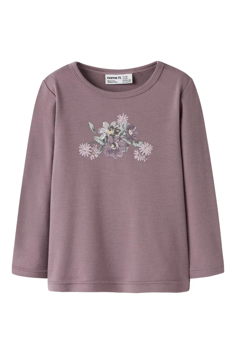Name It - Nmfwillitus Wool Ls Top - 5079560 Toadstool Flower Bouquet