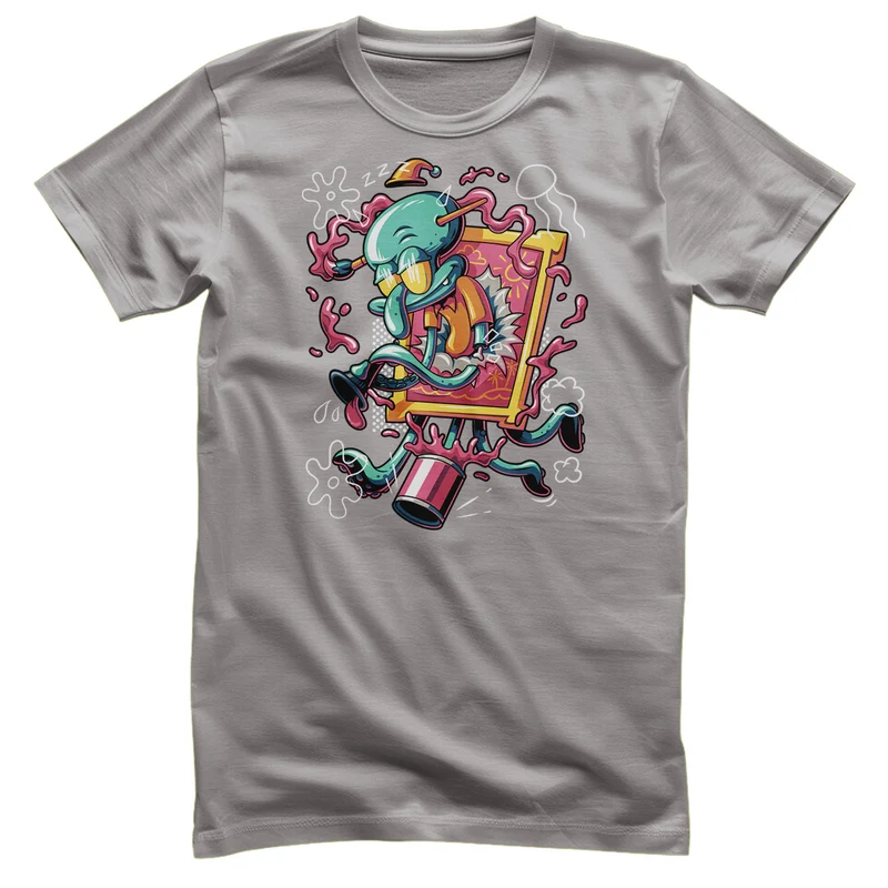 Squidward Art Crash T-Shirt