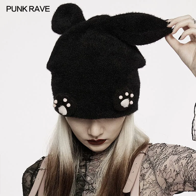 Lolita Long-ear Pawprint Hat för kvinnor