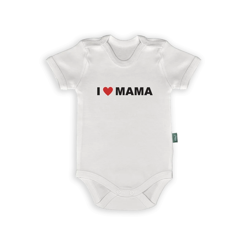 Rompertje met Tekst – “I ❤️ Mama / Papa” – Tijdloos Cadeau voor Ouders