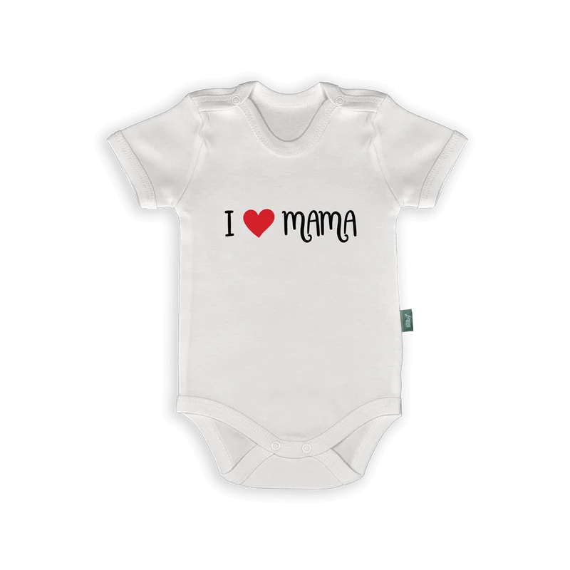 Rompertje met Tekst – “I ❤️ Mama / Papa” – Lief Cadeau voor Ouders