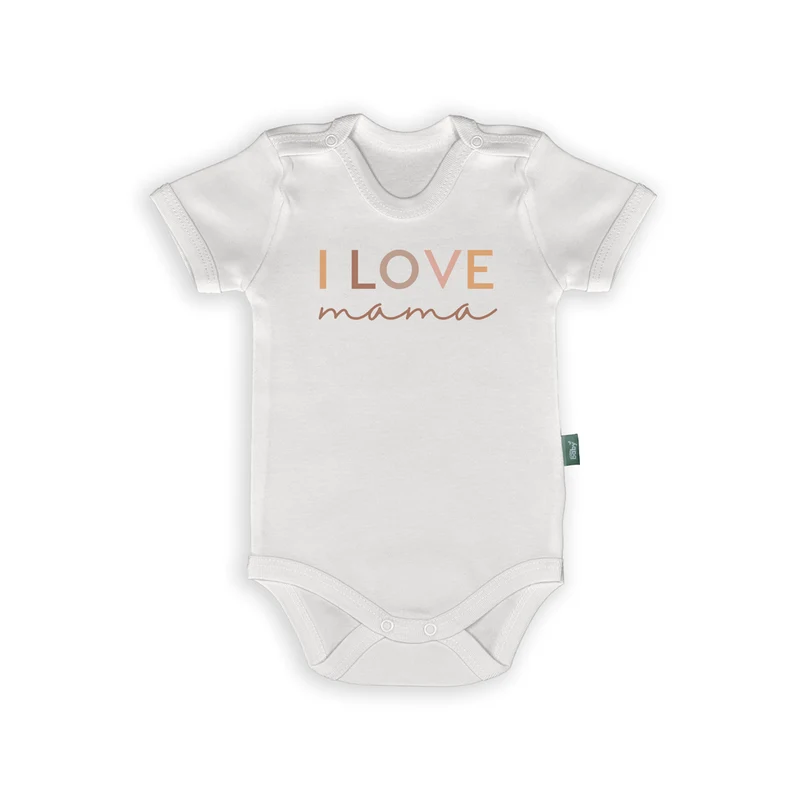 Rompertje met Tekst – “I Love Mama” – Lief Cadeau voor Mama’s en Baby’s