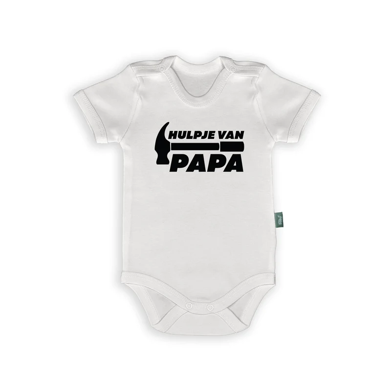 Romper met Tekst – “Hulpje van Papa” – Grappige Babyromper Cadeau voor Vaderdag