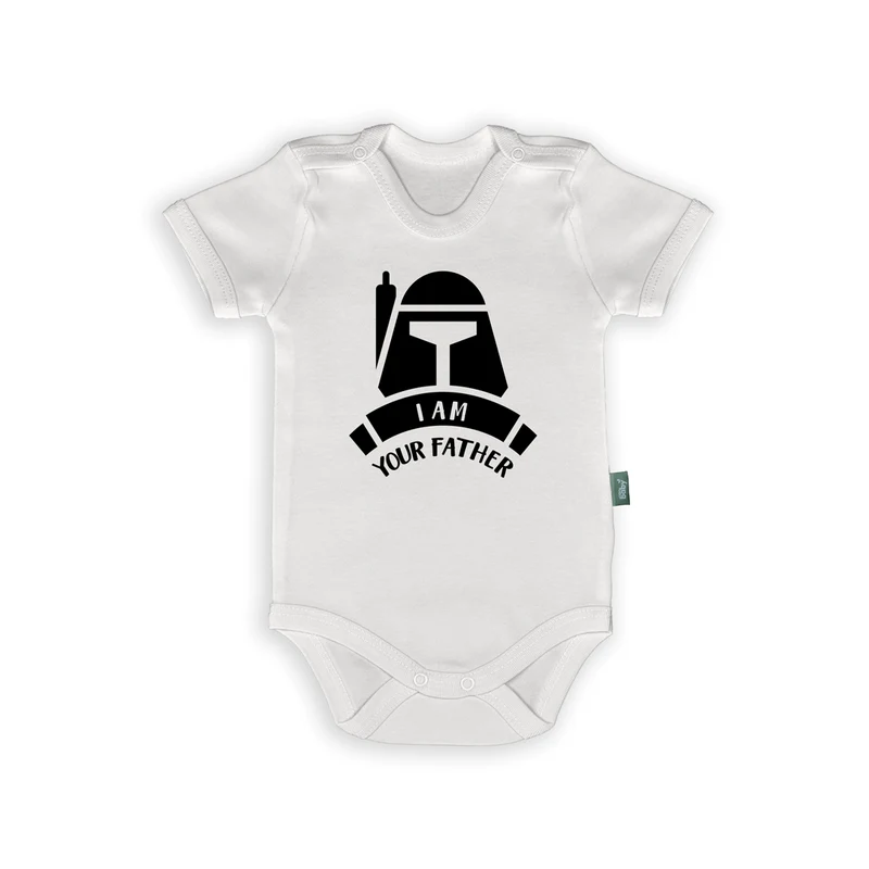 Romper met Tekst – “I Am Your Father” – Grappige Babyromper voor Vaderdag – 100% Katoen