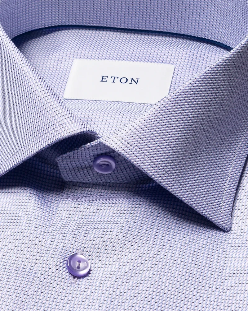 ETON Semi Solid Signature Twill Shirt Contemporary - Purple