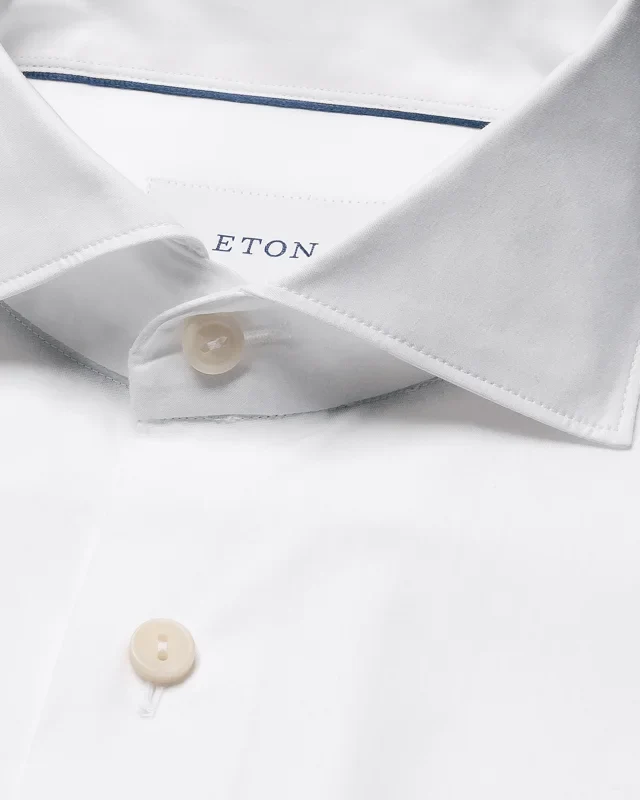 ETON Solid Breeze Poplin Shirt - White