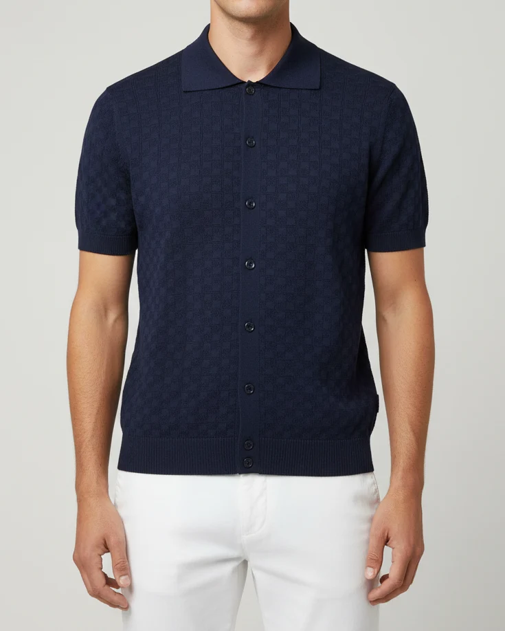 WOOL & CO Camicia Quadro - Blu