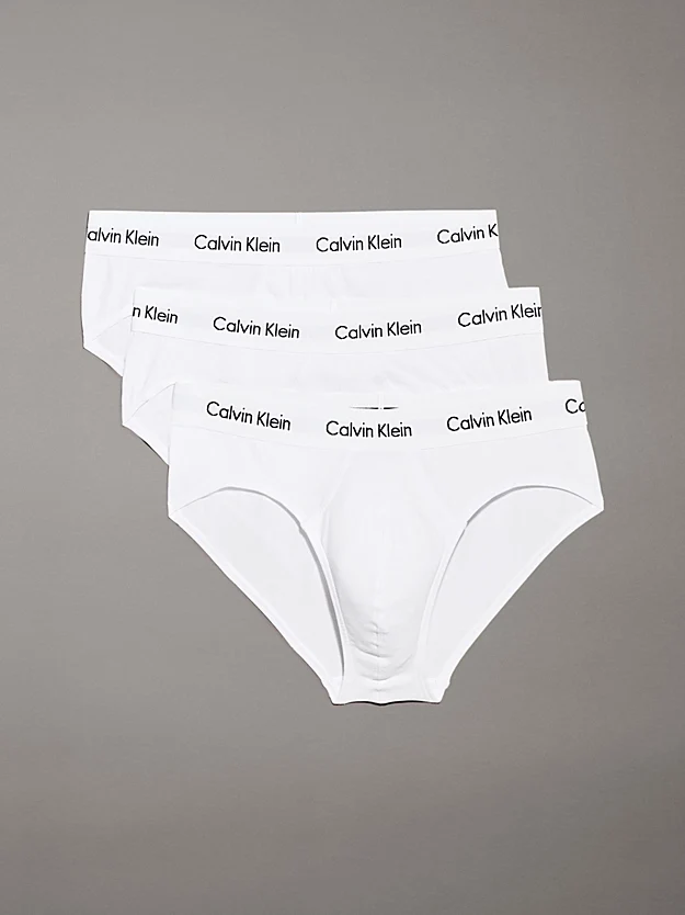 CALVIN KLEIN 3P Hip Briefs - White
