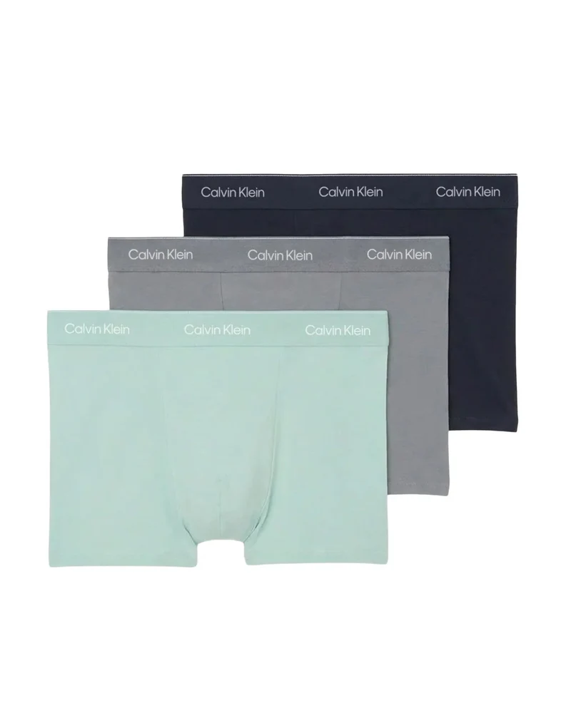CALVIN KLEIN 3P Icon Cotton Stretch Relaxed Trunks - Misty Grey
