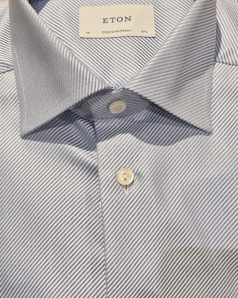 ETON King Twill Shirt Contemporary - Blue