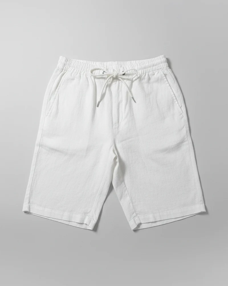 SAND Jason S Linen Shorts - White