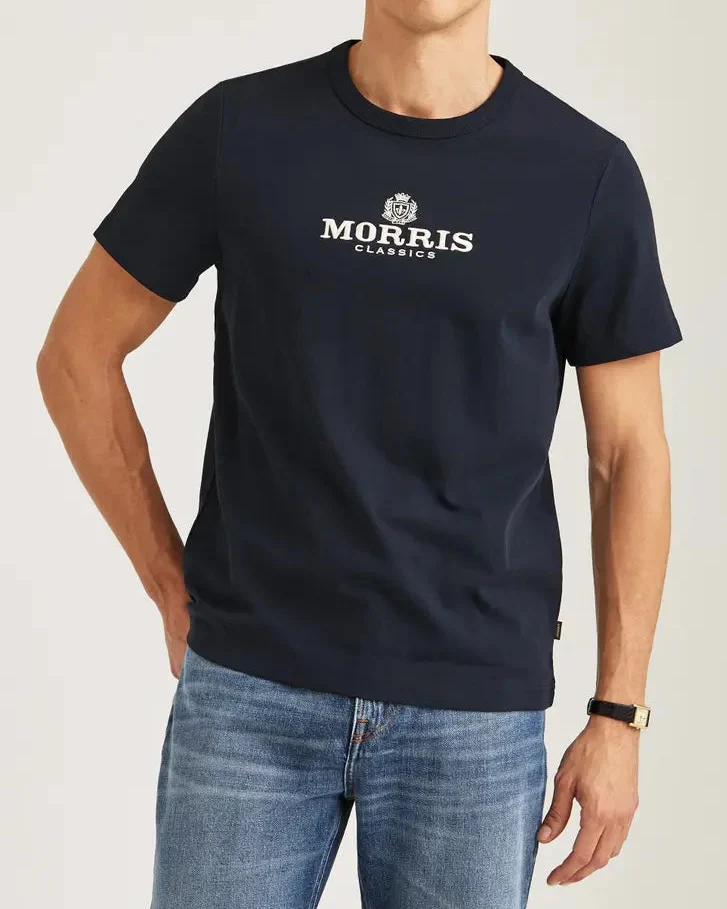 MORRIS Brian Logo Crew Neck T-shirt - Old Blue