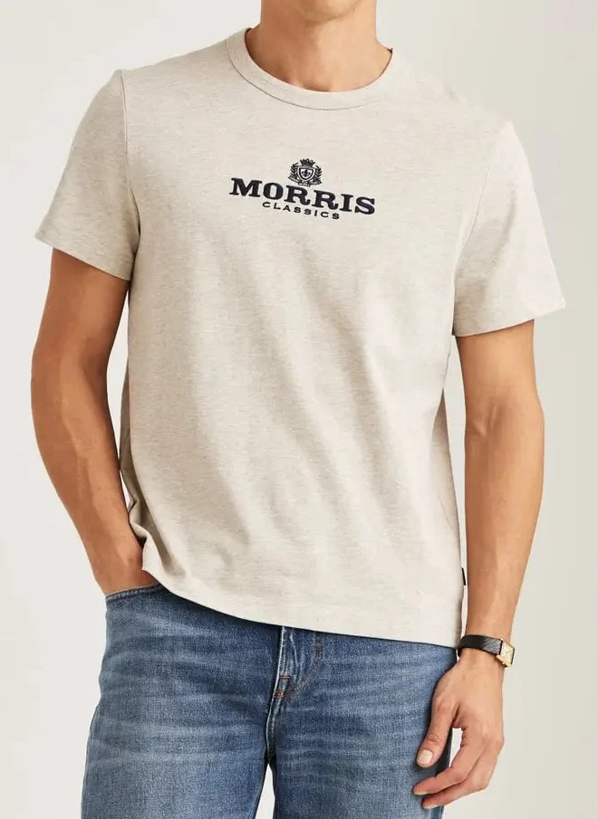 MORRIS Brian Logo Crew Neck T-shirt - Khaki