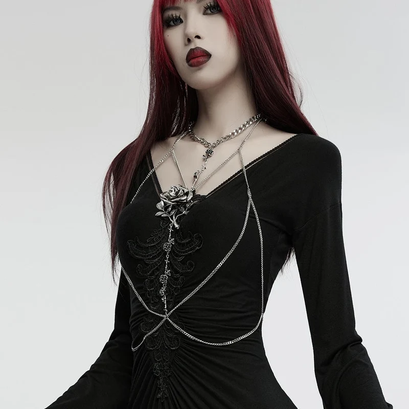 Gothic Rose Chain Sele för kvinnor