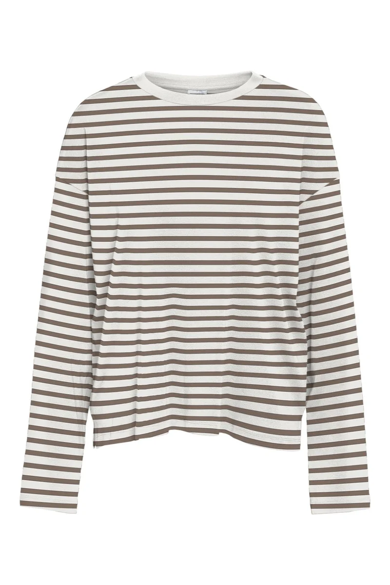 Noisy May - Nmmocca L/S Regular Fit Top - 5175142 Cloud Dancer Fossil