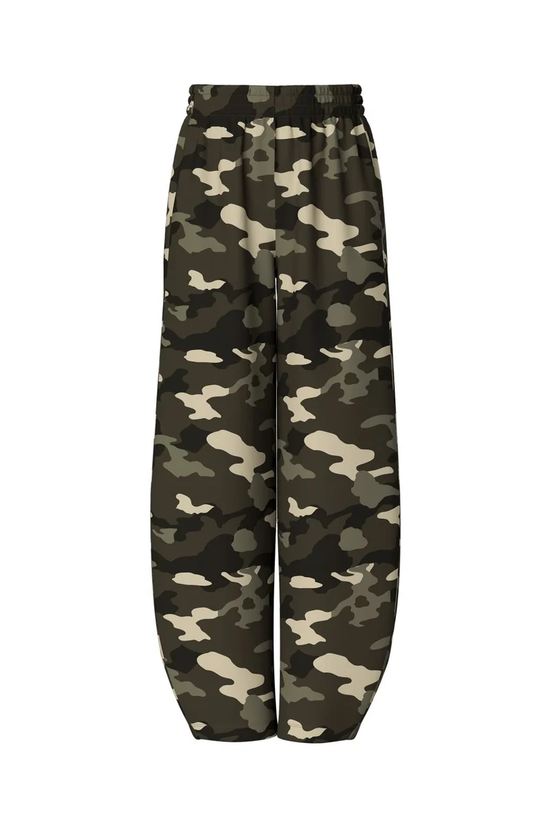Pieces - Pcfia Filucca Wide Pants - 5200944 Hot Fudge Camouflage