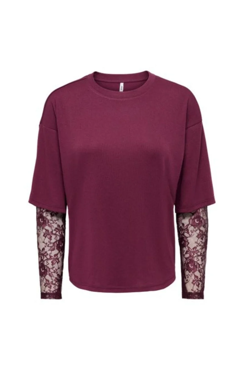 Only - Onltahlia L/S Lace Top - 5094140 Fig Dtm Lace