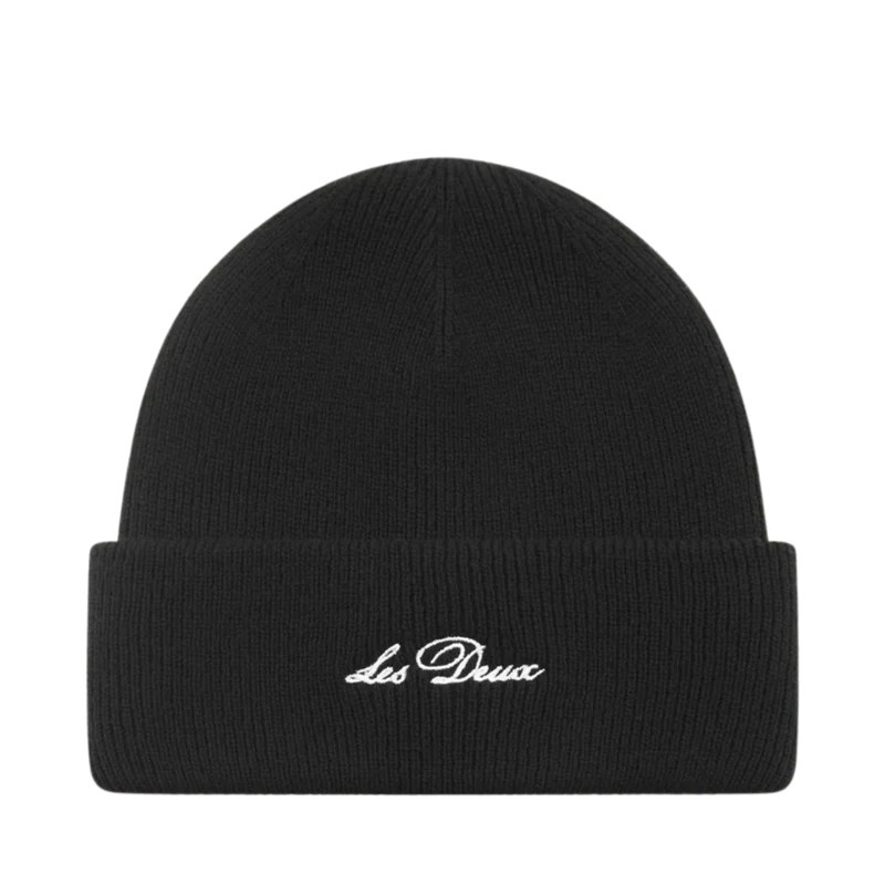 Wayne Embroidered Beanie - Black