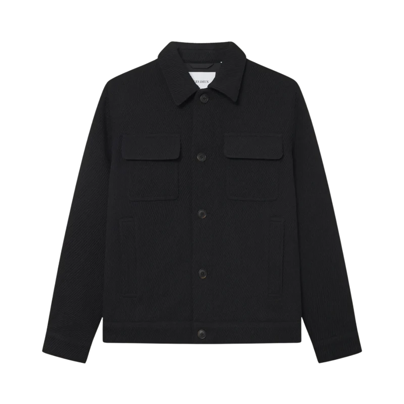 Nash Twill Wool Jacket - Black