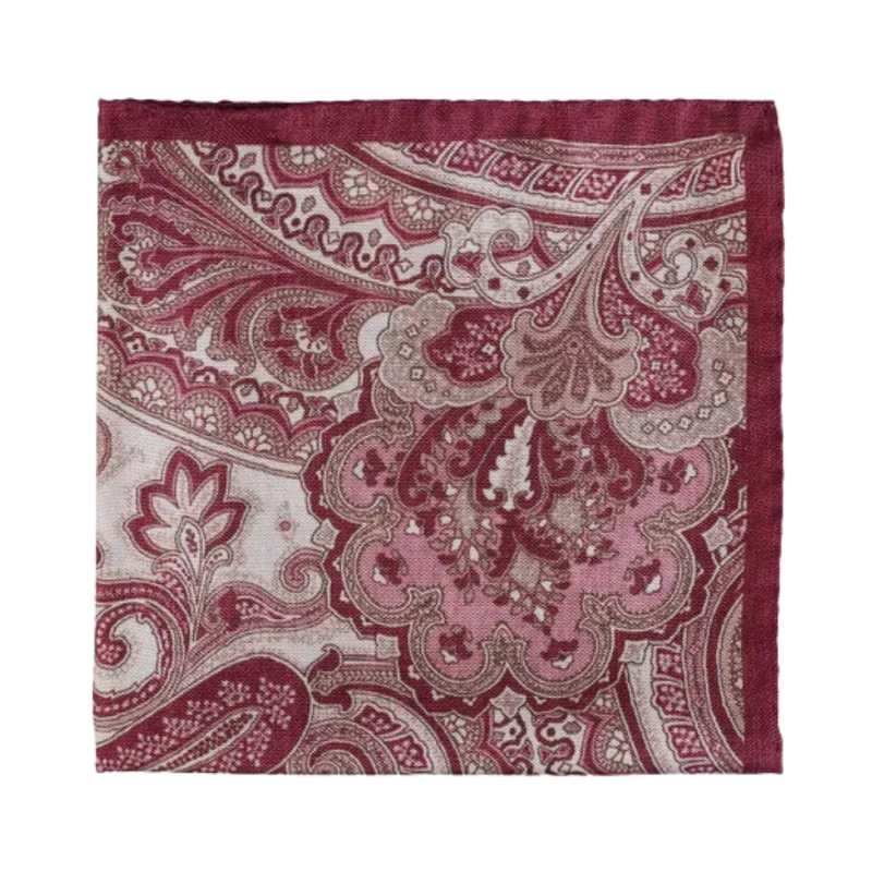 Pocket Square - Wine red melange