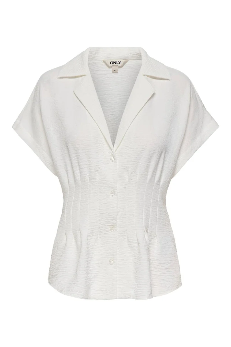 Only - Onlmette Waist Fit Ss Shirt - 4999027 Cloud Dancer
