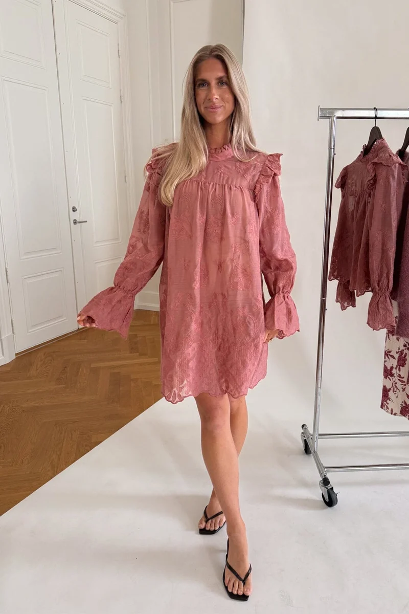 Byic - Ellinoric Lace Dress 2551 - Vintage Dusty Rose