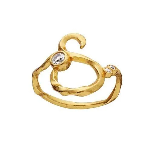 Maanesten - S Alphabet Ring - 4945a