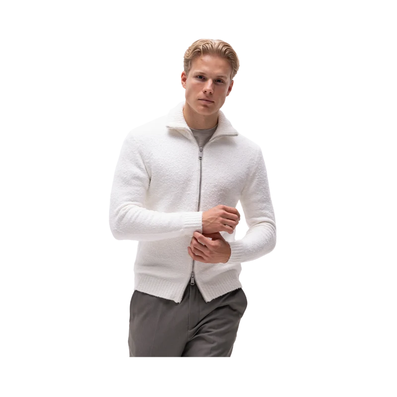 Marcello Zip Knit V1 - Offwhite