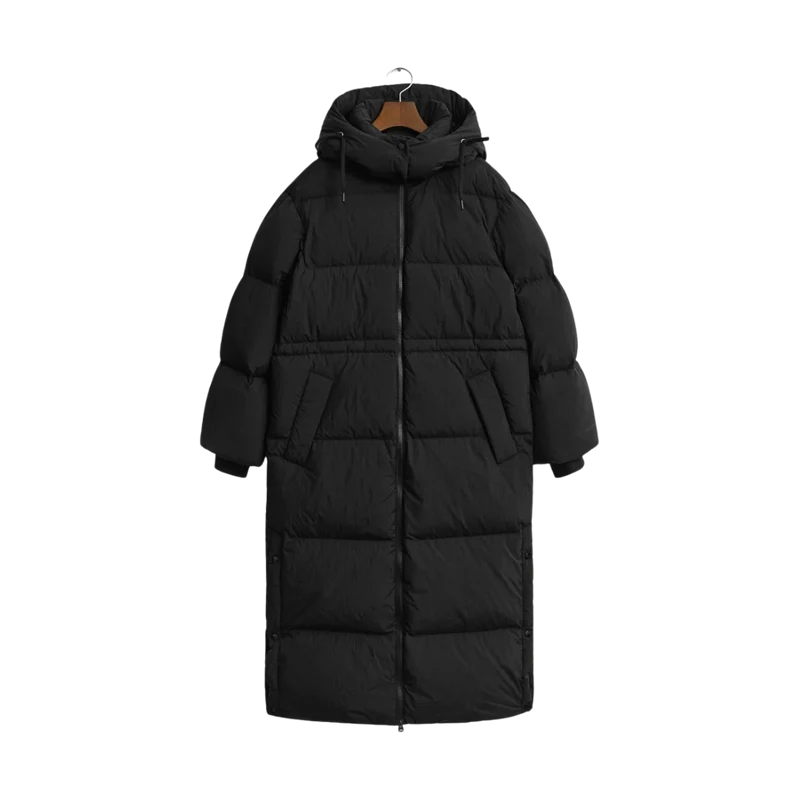 Full Length Down Coat - Black